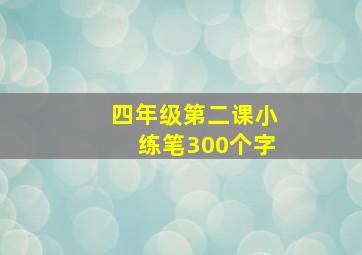 四年级第二课小练笔300个字