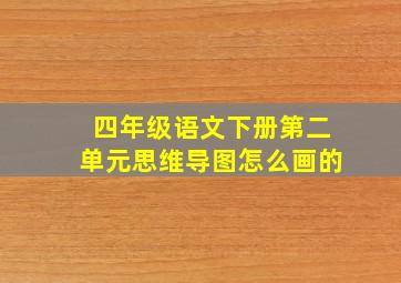 四年级语文下册第二单元思维导图怎么画的