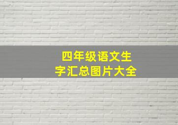 四年级语文生字汇总图片大全