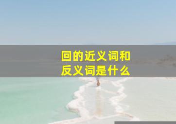 回的近义词和反义词是什么