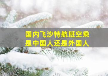 国内飞沙特航班空乘是中国人还是外国人