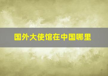 国外大使馆在中国哪里