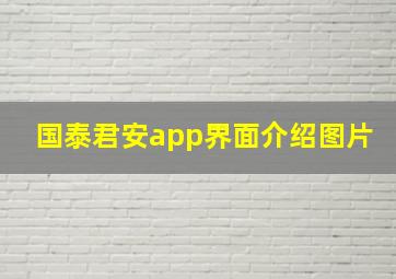 国泰君安app界面介绍图片