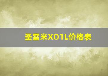 圣雷米XO1L价格表