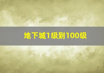 地下城1级到100级