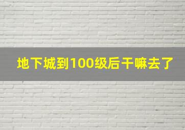 地下城到100级后干嘛去了