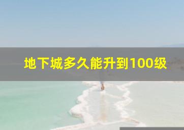 地下城多久能升到100级