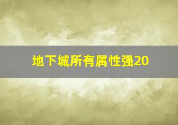 地下城所有属性强20