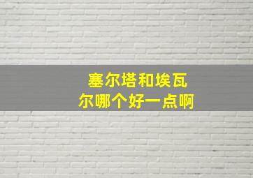 塞尔塔和埃瓦尔哪个好一点啊