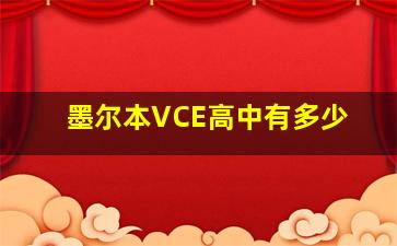 墨尔本VCE高中有多少