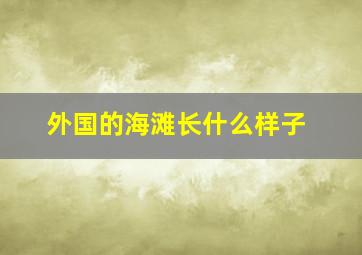 外国的海滩长什么样子