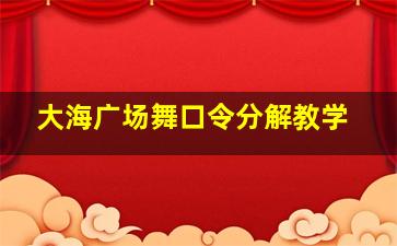 大海广场舞口令分解教学