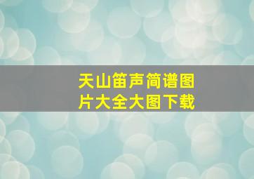 天山笛声简谱图片大全大图下载