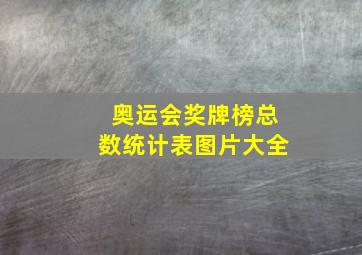 奥运会奖牌榜总数统计表图片大全