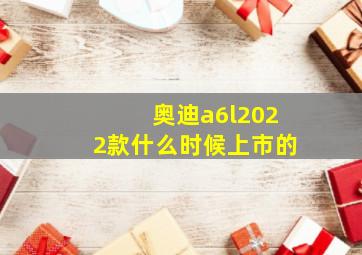 奥迪a6l2022款什么时候上市的