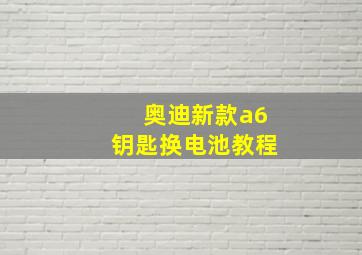 奥迪新款a6钥匙换电池教程