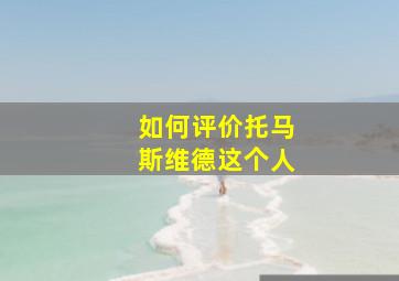 如何评价托马斯维德这个人