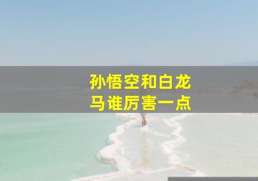 孙悟空和白龙马谁厉害一点