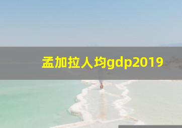 孟加拉人均gdp2019