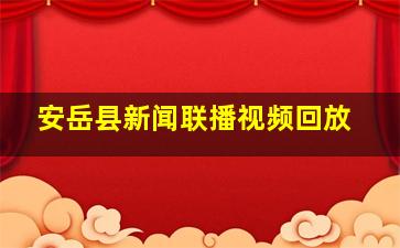 安岳县新闻联播视频回放