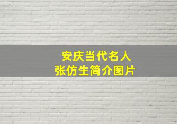 安庆当代名人张仿生简介图片