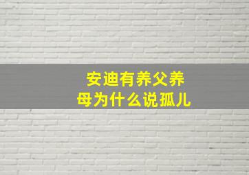 安迪有养父养母为什么说孤儿