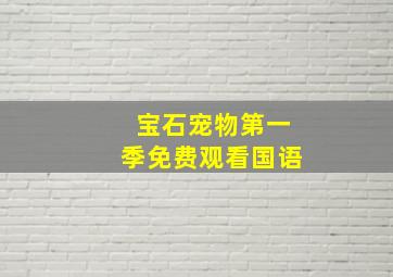 宝石宠物第一季免费观看国语