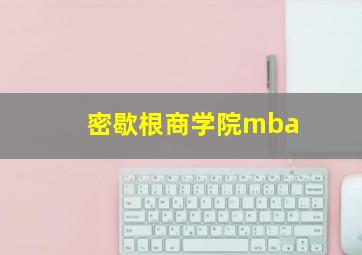 密歇根商学院mba