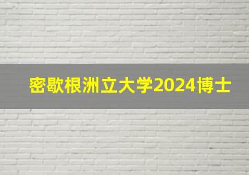 密歇根洲立大学2024博士