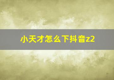 小天才怎么下抖音z2