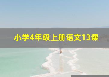 小学4年级上册语文13课