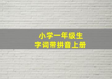 小学一年级生字词带拼音上册