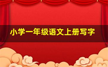 小学一年级语文上册写字