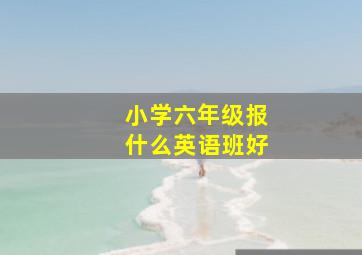 小学六年级报什么英语班好