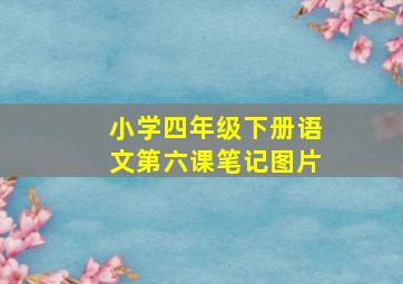 小学四年级下册语文第六课笔记图片