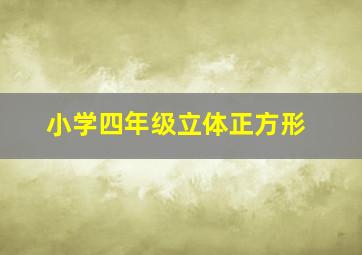 小学四年级立体正方形