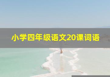 小学四年级语文20课词语