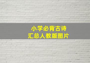 小学必背古诗汇总人教版图片