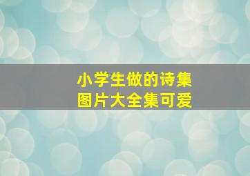 小学生做的诗集图片大全集可爱