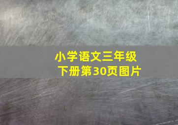 小学语文三年级下册第30页图片