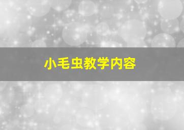 小毛虫教学内容