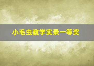 小毛虫教学实录一等奖