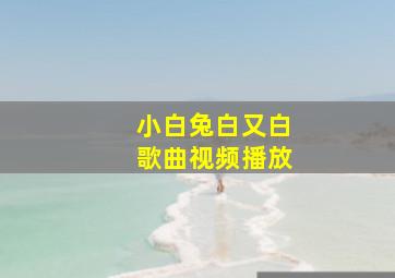 小白兔白又白歌曲视频播放