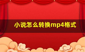 小说怎么转换mp4格式