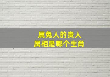 属兔人的贵人属相是哪个生肖