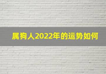 属狗人2022年的运势如何