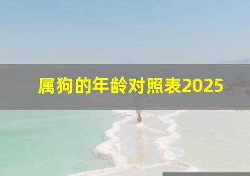 属狗的年龄对照表2025