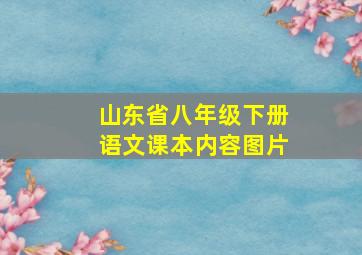 山东省八年级下册语文课本内容图片