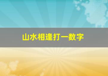 山水相逢打一数字