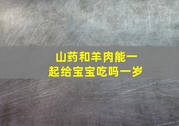 山药和羊肉能一起给宝宝吃吗一岁